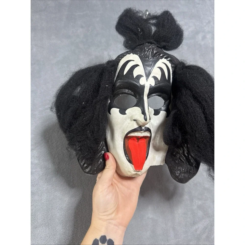1978 VTG KISS Gene Simmons HALLOWEEN COSTUME MASK Collegeville Ben Cooper As Is
